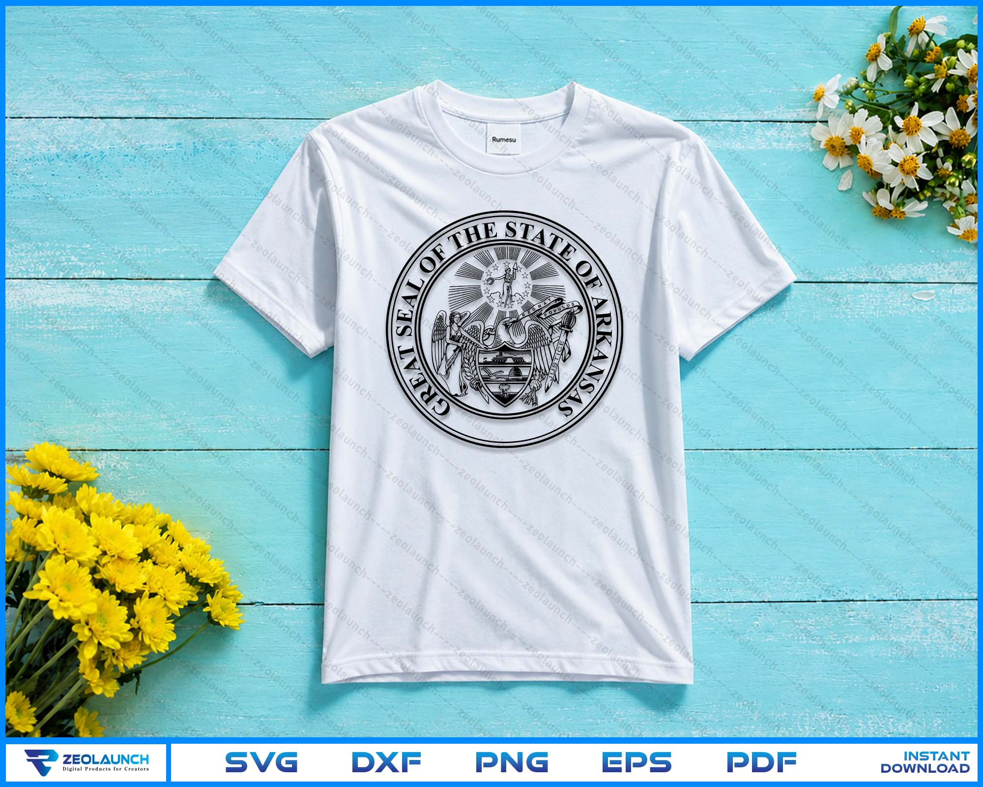 The Great Seal of Arkansas SVG PNG Files alternate view