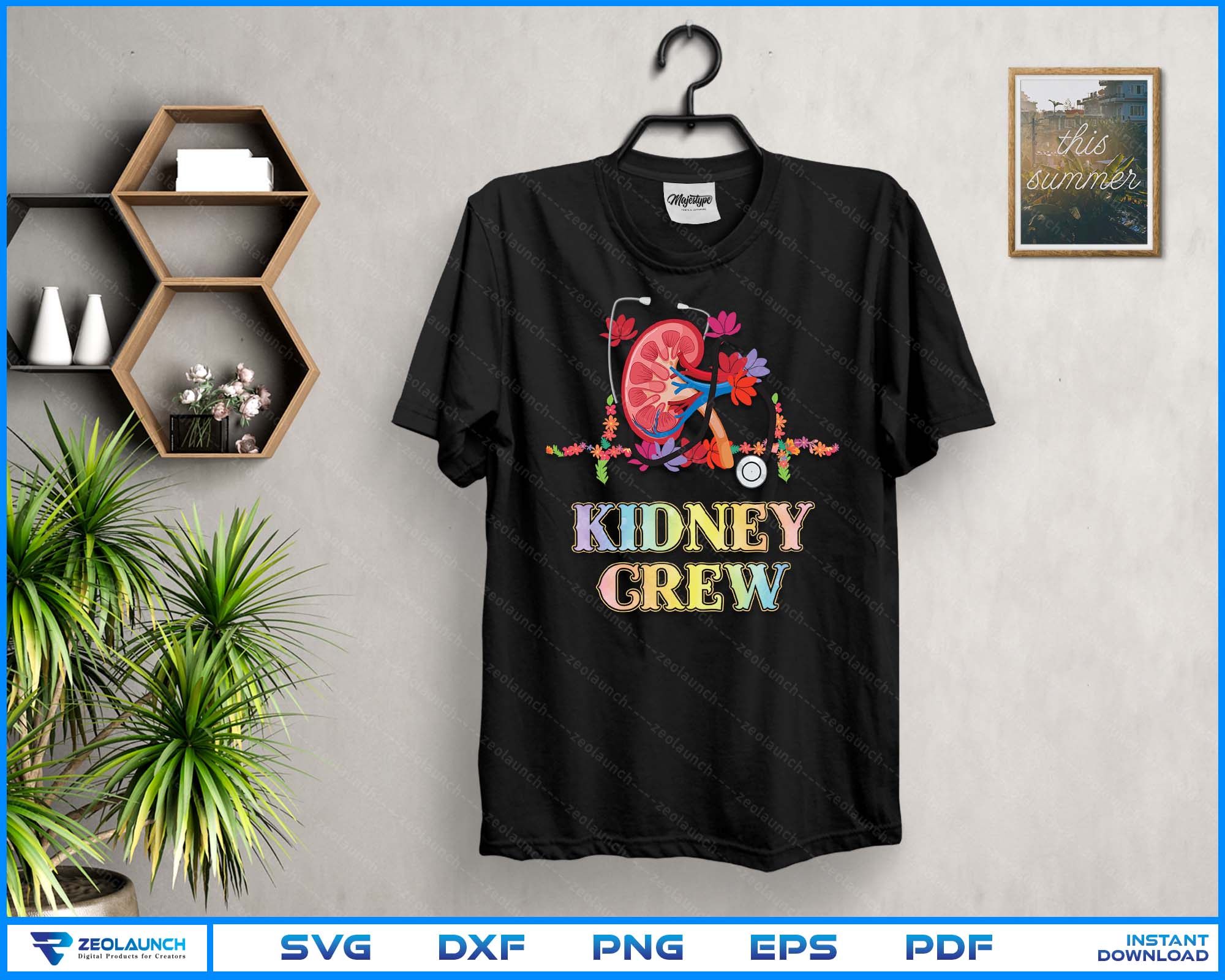 Kidney Crew Tech Nephrology Nurse Or Dialysis Technician SVG PNG Files alternate view